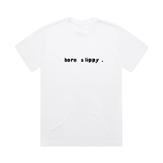 born slippy white t-shirt